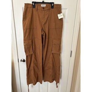 Arizona Jeans Co Women’s Juniors Cargo Pants Brown Argan Oil Sz 11 Drawstrings
